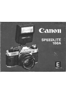 Canon 188 A manual. Camera Instructions.